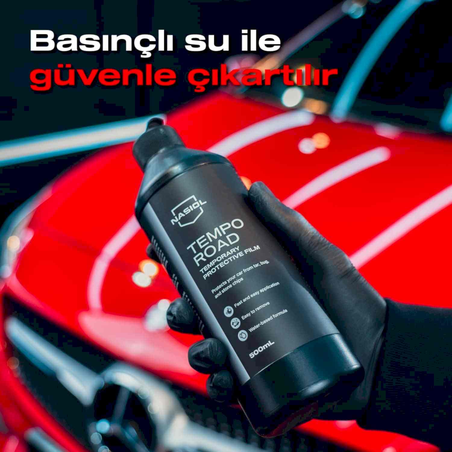 Nasiol TempoRoad Geçici Araç ve Boya Koruyucu Film-500 mL-Boya Koruma Filmi, Leke Önleme, Detailing, Off-Road Araç Yüzeyi Koruyucu, Su Bazlı Leke Tutmaz Film