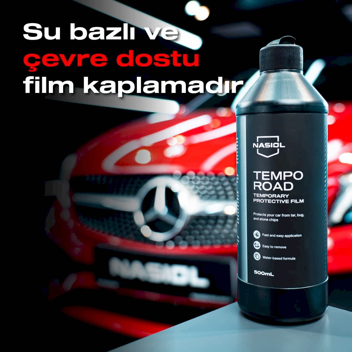 Nasiol TempoRoad Geçici Araç ve Boya Koruyucu Film-500 mL-Boya Koruma Filmi, Leke Önleme, Detailing, Off-Road Araç Yüzeyi Koruyucu, Su Bazlı Leke Tutmaz Film