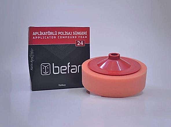 BEFAR APLİKARTÖRLÜ POLİSAJ SÜNGERİ TURUNCU 150MM