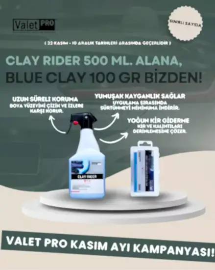 Valet Pro Clay Rider Kil Kaydırıcı Sprey 500ml.