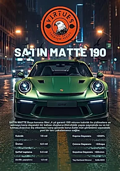 Virtues Premium MAT Araç Boya Koruma Filmi
